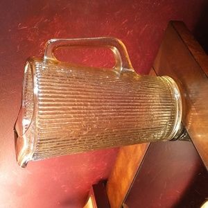 Vintage 1960s Rare Find - Jeannette Glass Pitcher Marigold Tree Bark